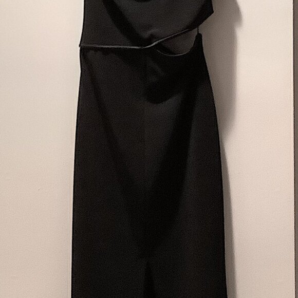 ABS One-shoulder Black Formal Dress by Allen Schwartz - Picture 5 of 16